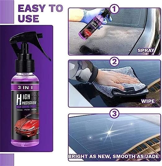 3 In 1 High Protection Quick Car Coating Spray (100 ml)