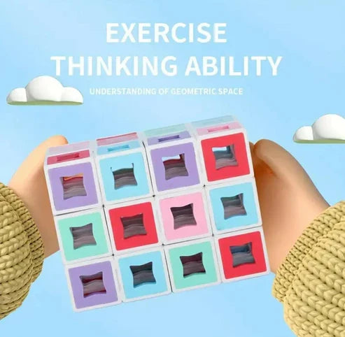 3d Blocks Puzzle Cube Transform Movable Shape Building Blocks – 180 Pieces