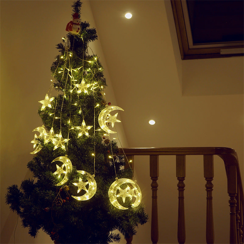 Moon & Stars Fairy Lights for Ramadan and Eid Decoration and Celebration
