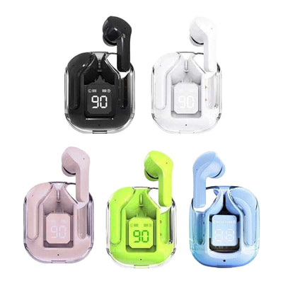 Air31 Wireless Earbuds Transparent With Deep Bass & Battery Display (Imported)