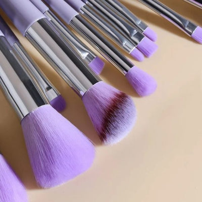 Makeup Brush Set In Velvet Bag (13 Pcs)