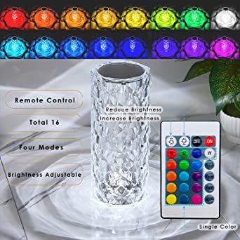 Crystal Touch Lamp with Remote