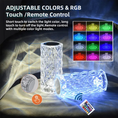Crystal Touch Lamp with Remote