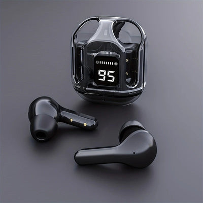 Air31 Wireless Earbuds Transparent With Deep Bass & Battery Display (Imported)
