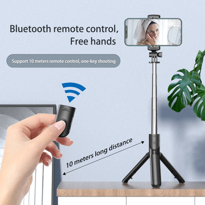 Bluetooth Wireless Selfie Stick Mini Tripod Extendable Mono-pod Remote