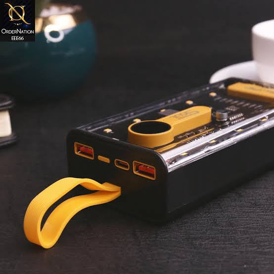 Transparent 20000mAh Power Bank 66W Fast Charging For all mobile Devices