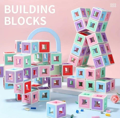 3d Blocks Puzzle Cube Transform Movable Shape Building Blocks – 180 Pieces