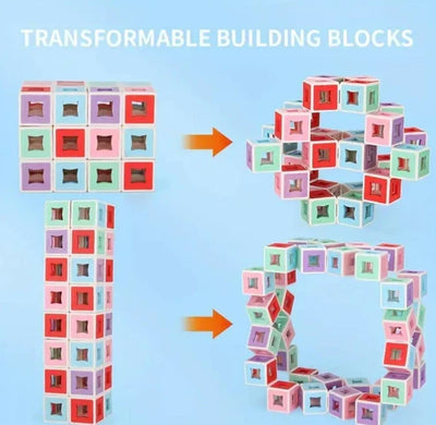 3d Blocks Puzzle Cube Transform Movable Shape Building Blocks – 180 Pieces