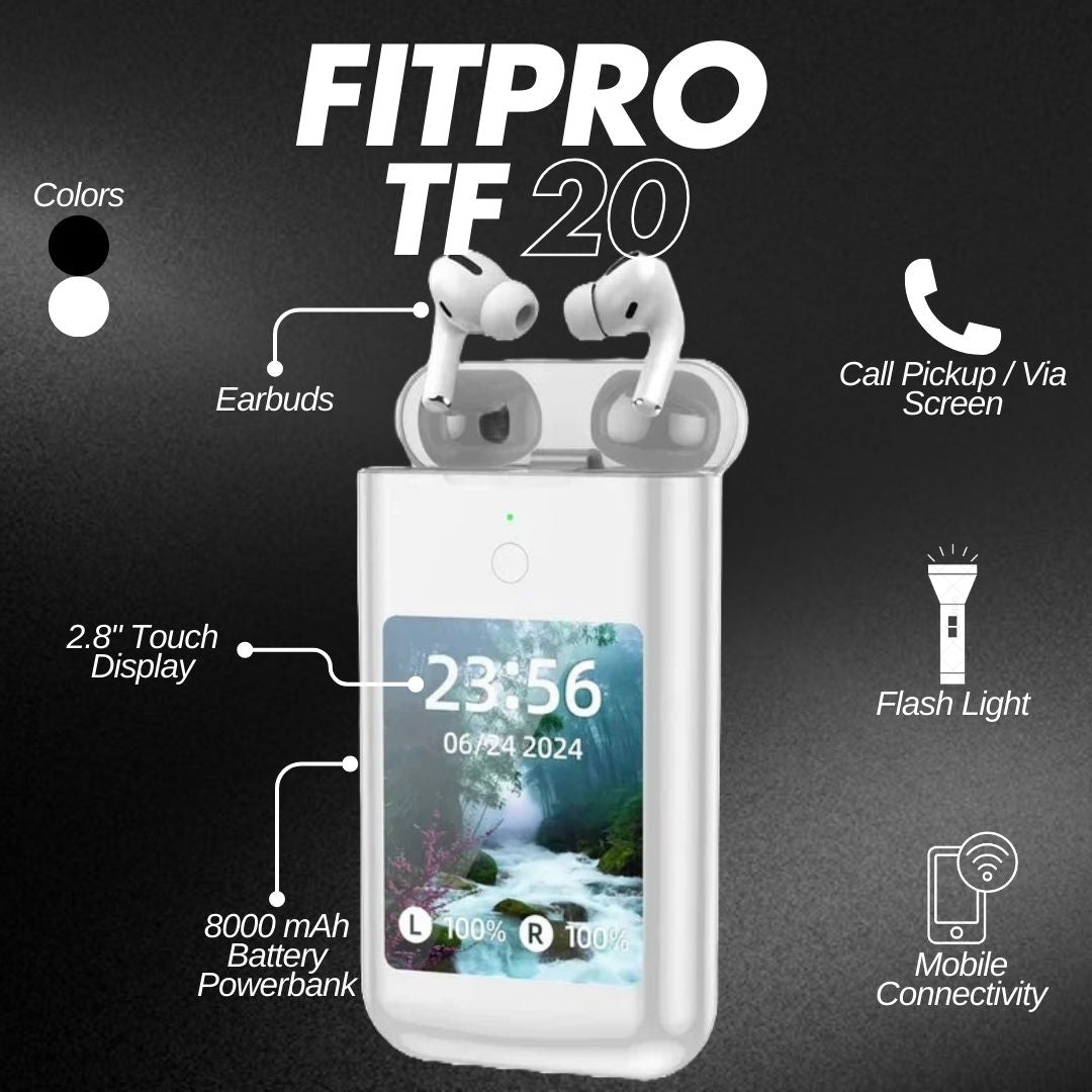 TF20 2-in-1 Power Bank & Earbuds Combo