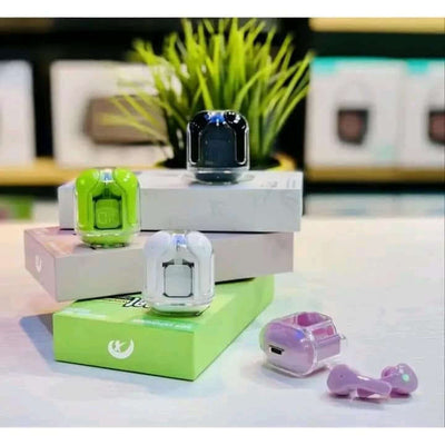 Air31 Wireless Earbuds Transparent With Deep Bass & Battery Display (Imported)