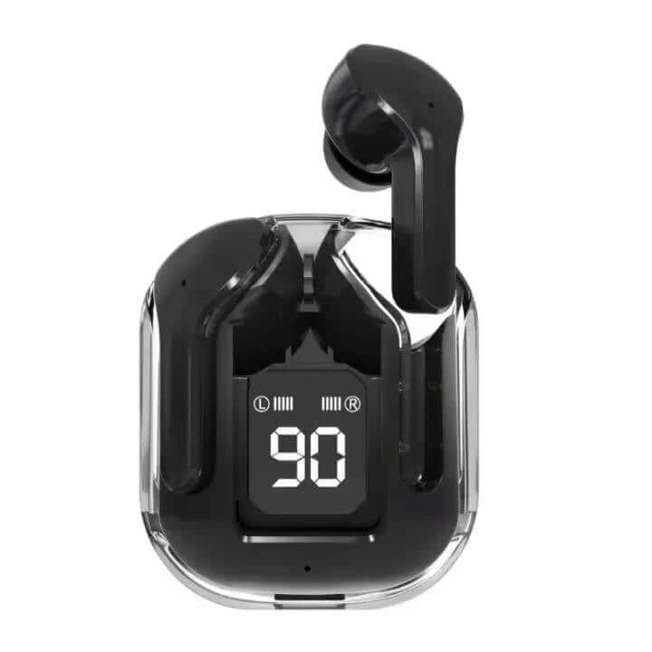 Air31 Wireless Earbuds Transparent With Deep Bass & Battery Display (Imported)