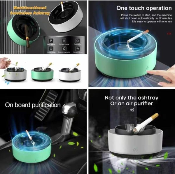 Self Extinguishing Smart Ashtray Smokeless Ashtray Air Purifier