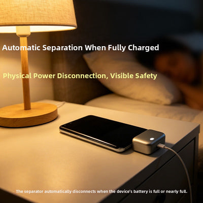 Smart Full Charge Separator Charging Protector Auto Power Off Fire-resistant PC Type-C 5V-28V Input 0-5A Output