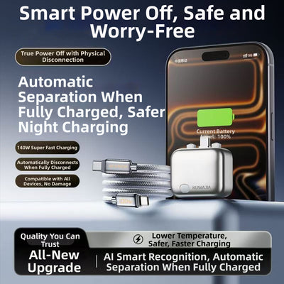Smart Full Charge Separator Charging Protector Auto Power Off Fire-resistant PC Type-C 5V-28V Input 0-5A Output