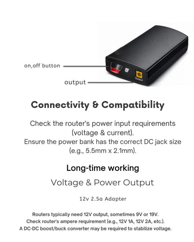 12V wifi router mini UPS 20000 mAH