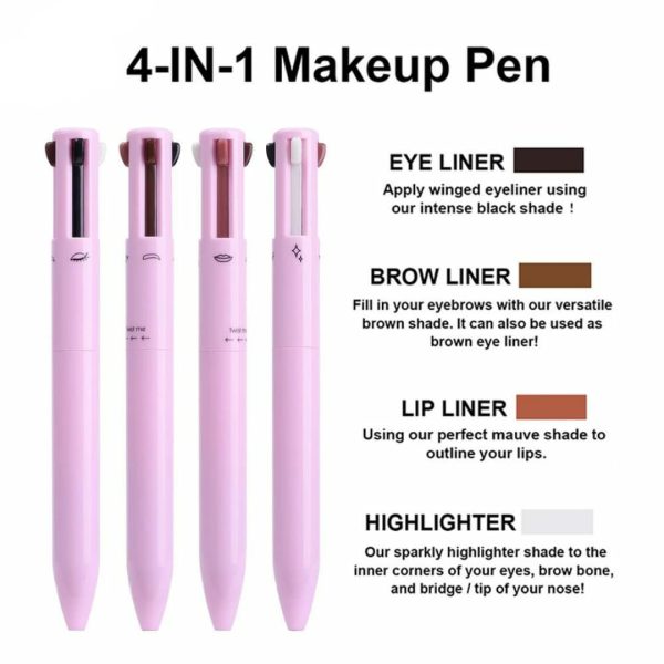 Eye Shadowliner Combination 4 In 1 Makeup Pen Multifunctional Cosmetics Ballpoint Pens