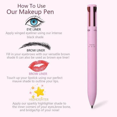 Eye Shadowliner Combination 4 In 1 Makeup Pen Multifunctional Cosmetics Ballpoint Pens