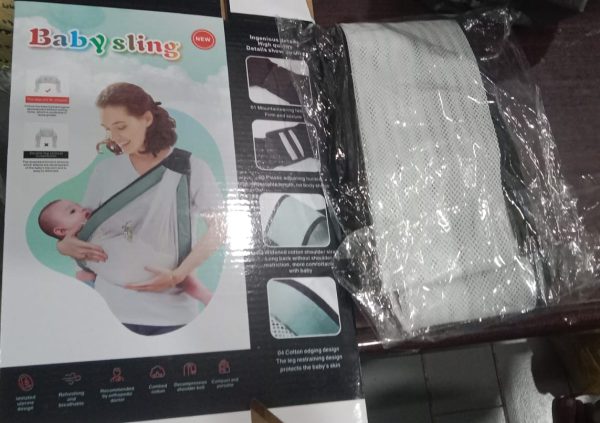 Baby Carrier, Ergonomic Baby Strap One Shoulder Labor-saving Polyester Baby Half Wrapped Sling (Random Color)