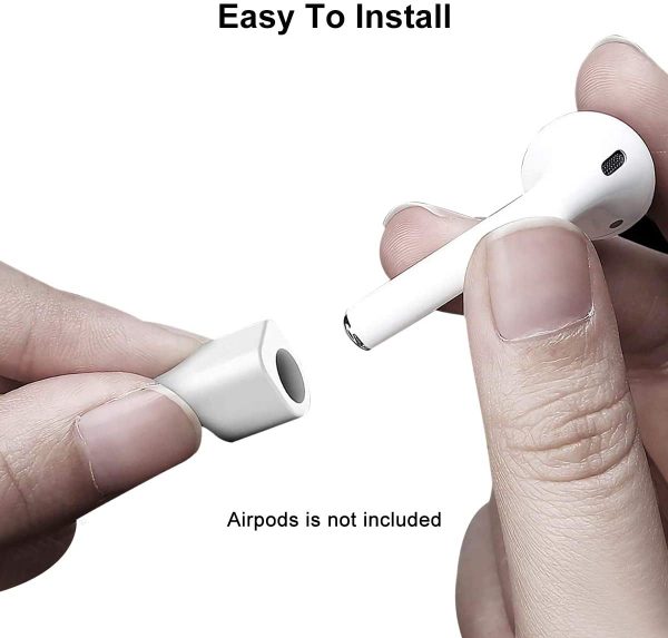 Anti Lost Silicone Earphone Rope Holder Cable For Airpods Strap (combo Deal 1 Black X 1 White )