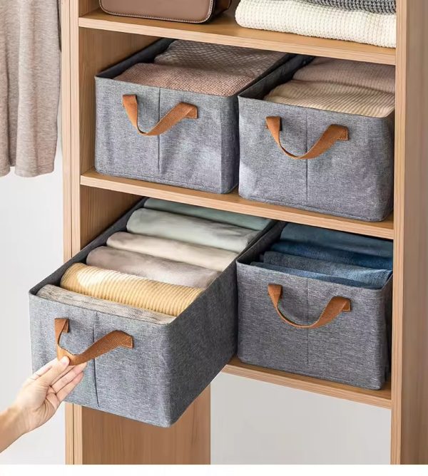 Foldable Closet Wardrobe Storage Box (random Color)
