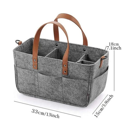 Foldable Travel Felt Storage Bag Baby Diaper Caddy Organizer - with Random Colors