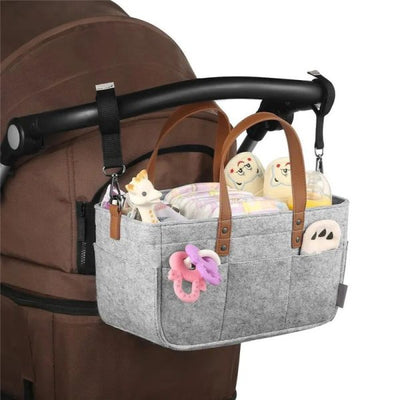Foldable Travel Felt Storage Bag Baby Diaper Caddy Organizer - with Random Colors