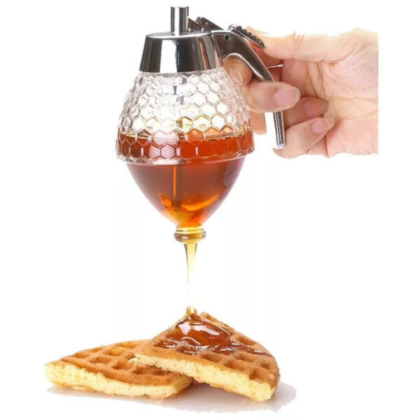 Honey Juice Syrup Dispenser Pot Jar For Kitchen Bee Drip Storage -  With Premium Quality