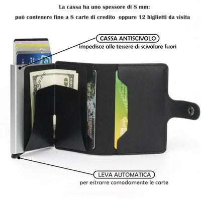 Leather Wallet & Pop Up Card Holder For Men And Women (random Color)