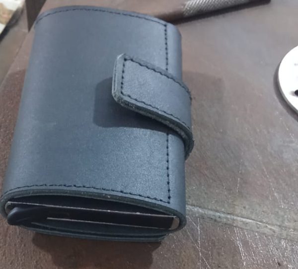 Leather Wallet & Pop Up Card Holder For Men And Women (random Color)