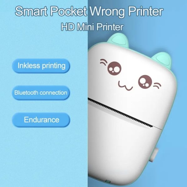 Mini Portable Pocket Thermal Printer (Random Color)