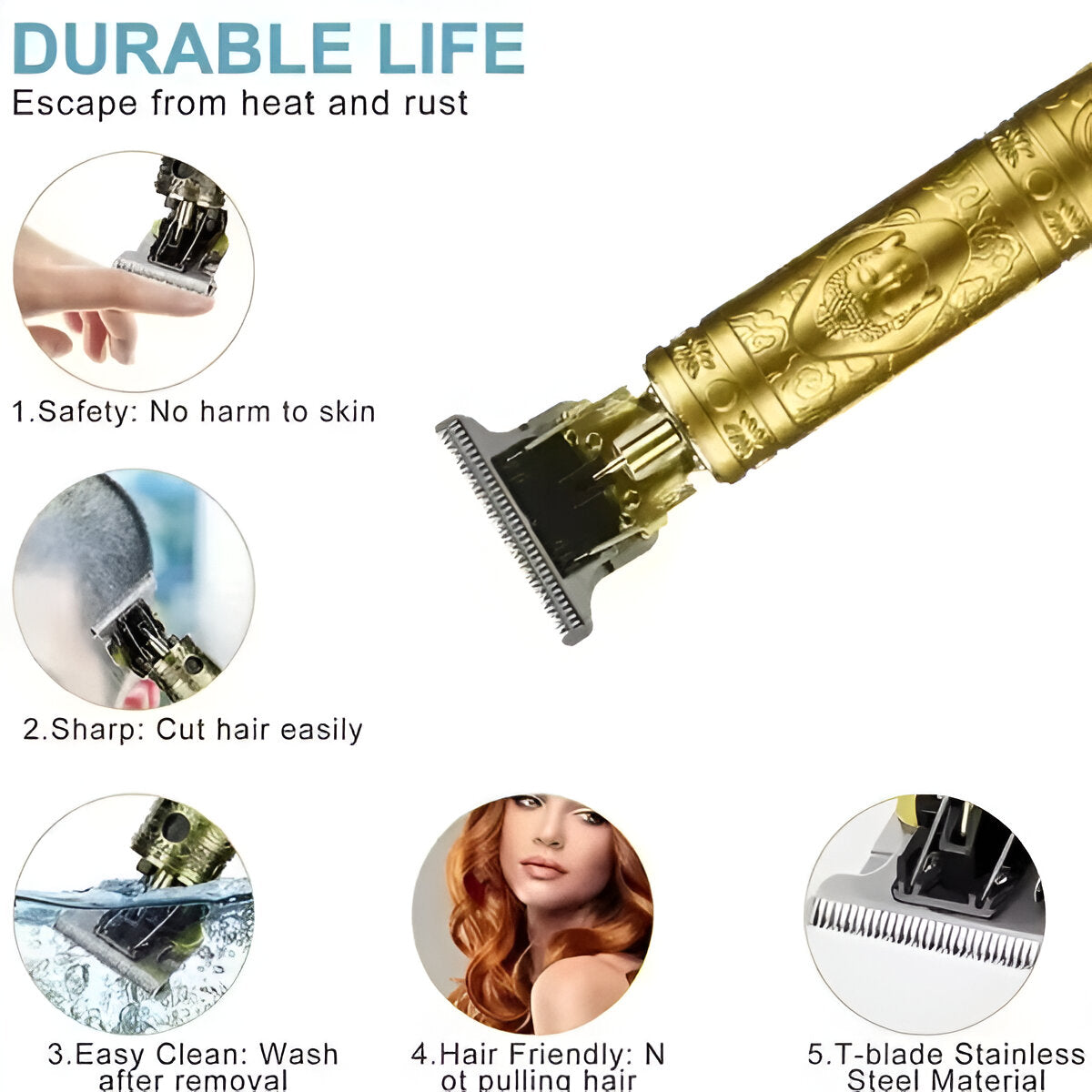 T9 Premium Metal Body Hair Trimmer for Men