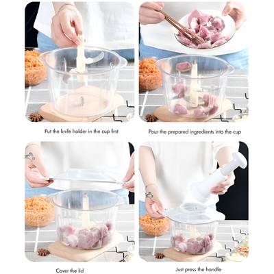 Manual Hand Push Vegetable Chopper