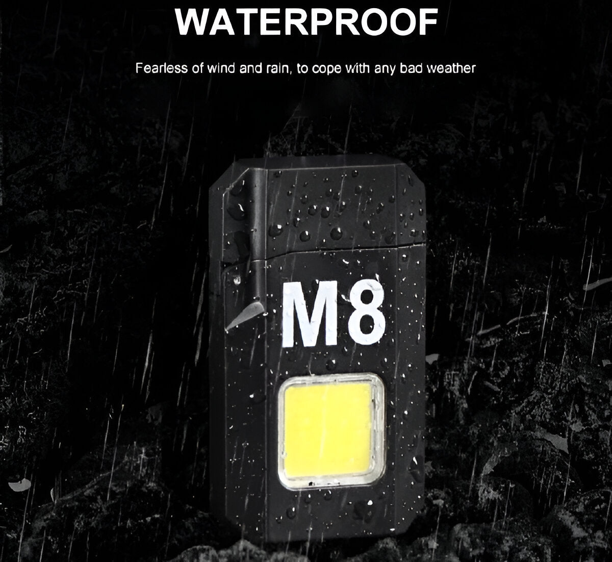 Dh-001 Cob Led Flashlight With Lighters (Premium Quality)