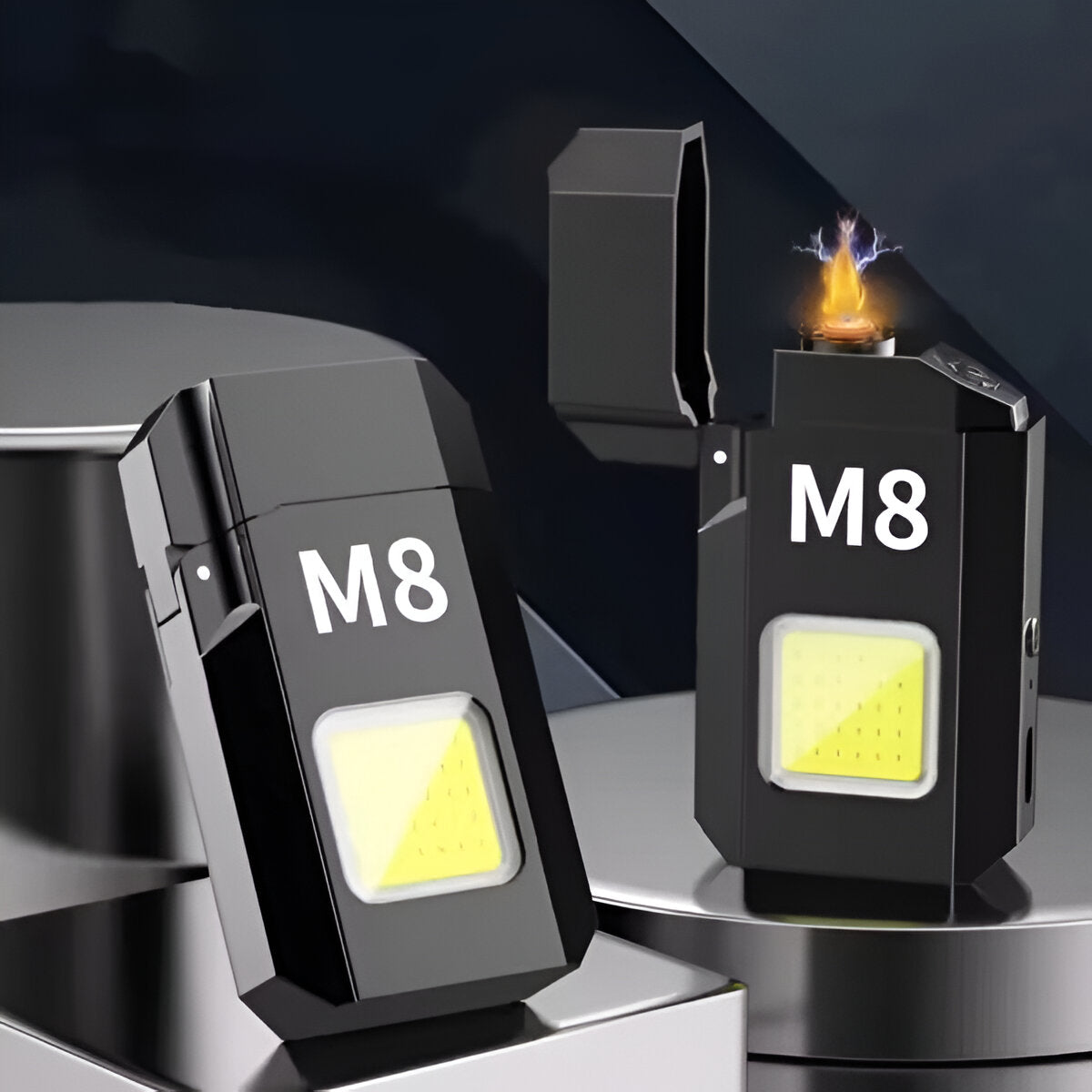 Dh-001 Cob Led Flashlight With Lighters (Premium Quality)