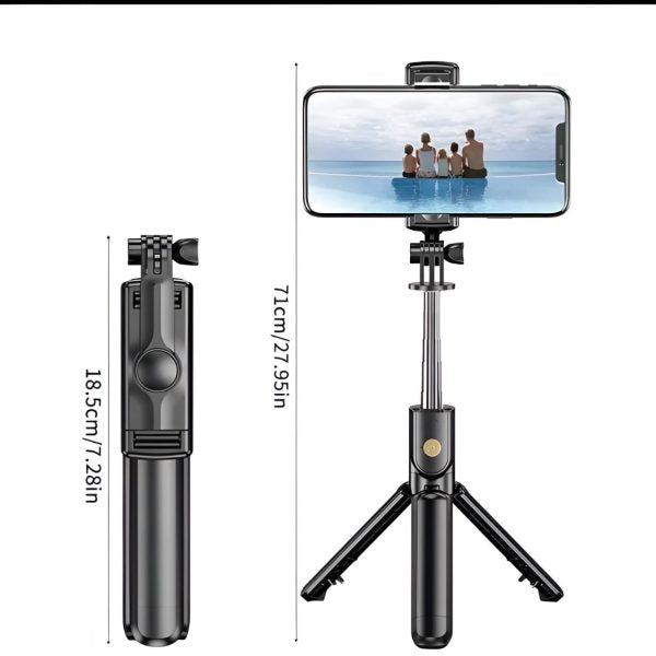 Bluetooth Wireless Selfie Stick Mini Tripod Extendable Mono-pod Remote