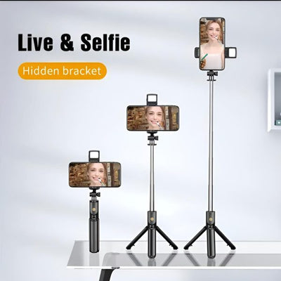 Bluetooth Wireless Selfie Stick Mini Tripod Extendable Mono-pod Remote