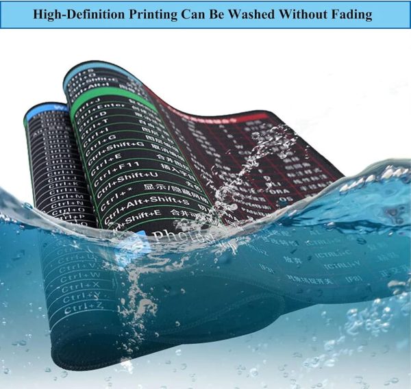 Shortcut Keyboard Mat (30*80cm) Office Software Shortcuts Pattern For Gamer, Office, Home (Premium Quality)