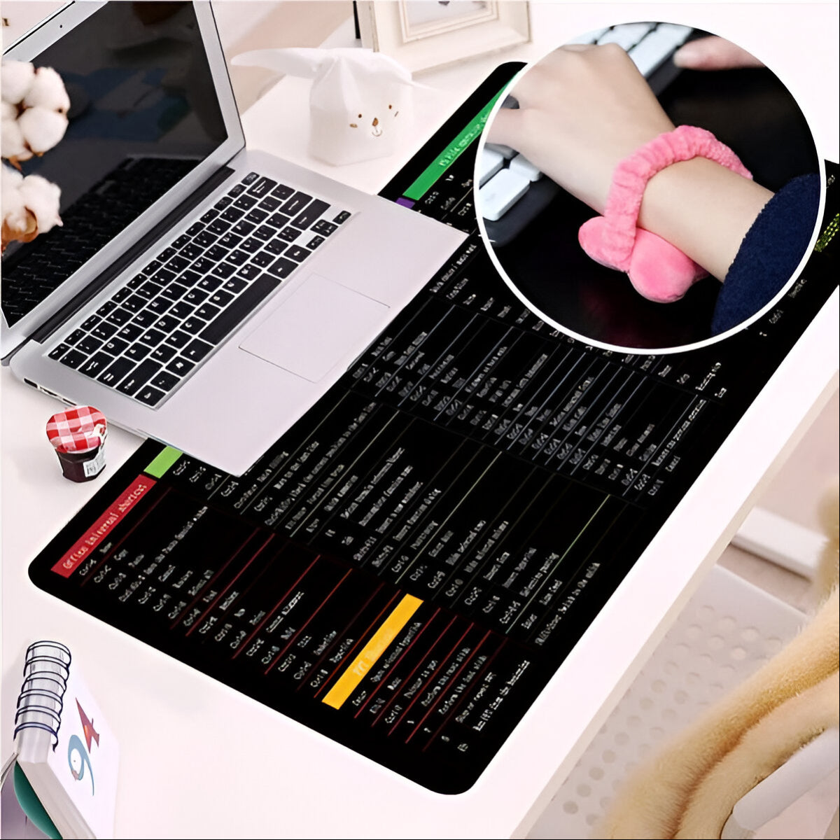 Shortcut Keyboard Mat (30*80cm) Office Software Shortcuts Pattern For Gamer, Office, Home (Premium Quality)