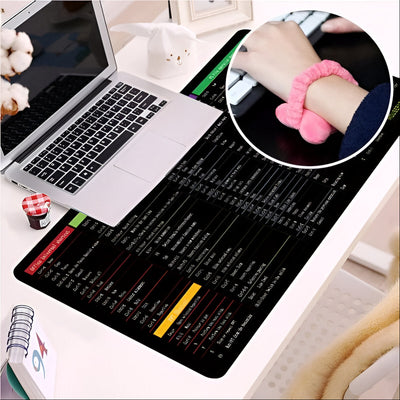 Shortcut Keyboard Mat (30*80cm) Office Software Shortcuts Pattern For Gamer, Office, Home (Premium Quality)