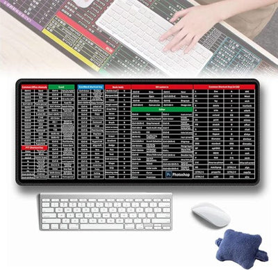 Shortcut Keyboard Mat (30*80cm) Office Software Shortcuts Pattern For Gamer, Office, Home (Premium Quality)