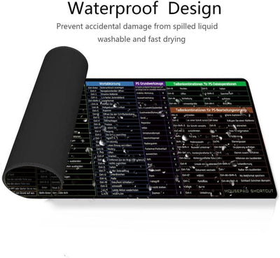 Shortcut Keyboard Mat (30*80cm) Office Software Shortcuts Pattern For Gamer, Office, Home (Premium Quality)